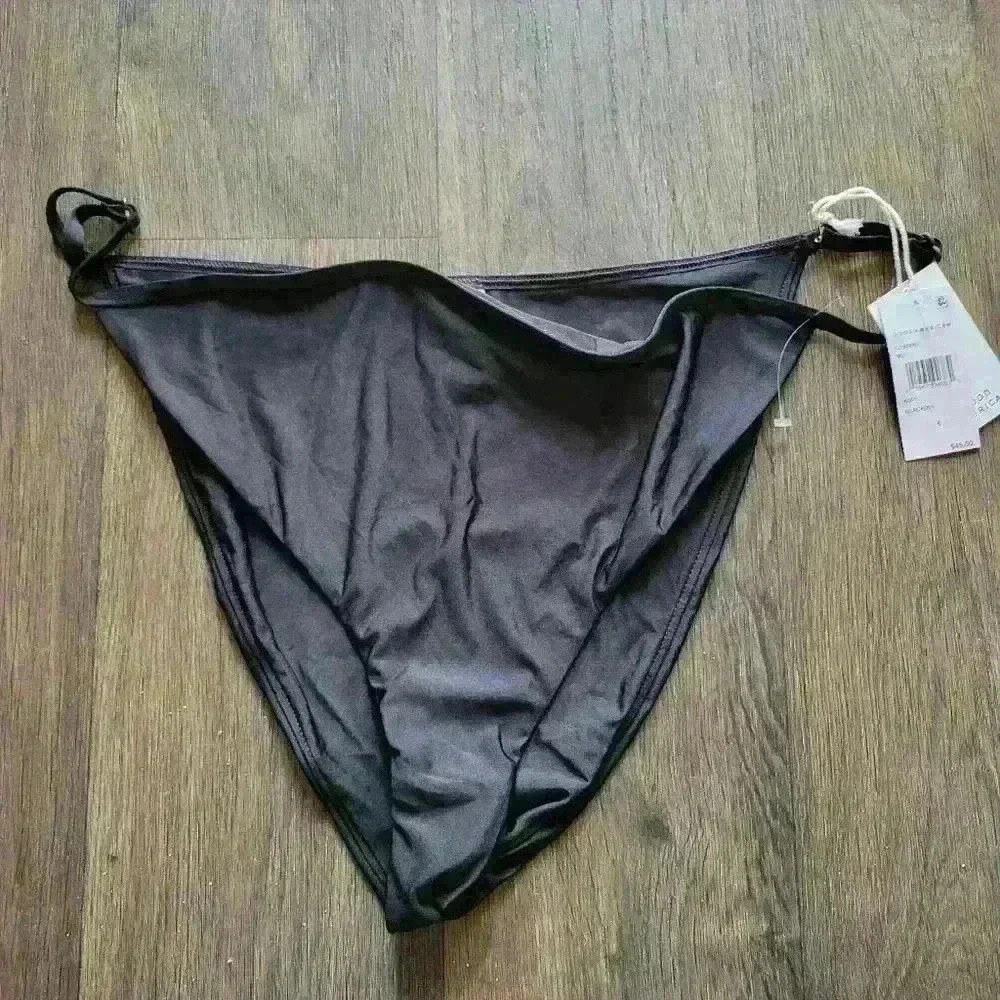 NWT Good American Black Bikini Bottoms size 6 (3XL)